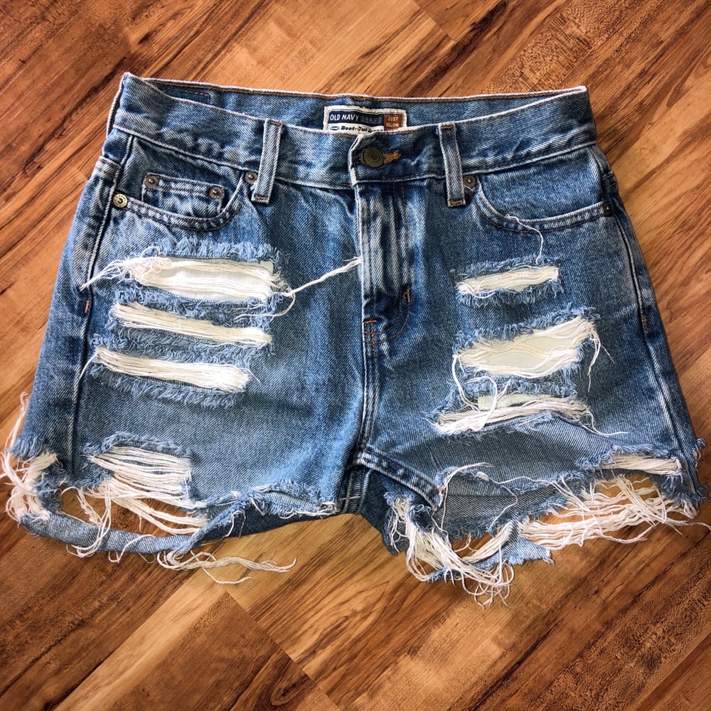 Denim Distressed Shorts